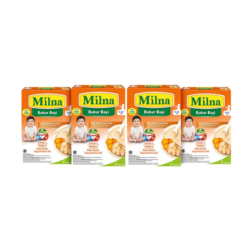Milna Bubur Reguler 6+ Sup Ayam Wortel 120G (4 pack)