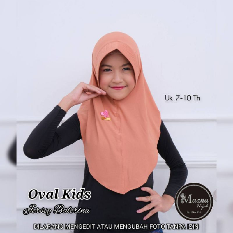 JILBAB INSTAN ANAK "" OVAL POLOS"" ORI MAZNA BY DHENI HM