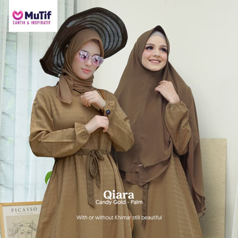 GAMIS MUTIF QIARA CANDY GOLD PALM QIARA KUNING KIARA