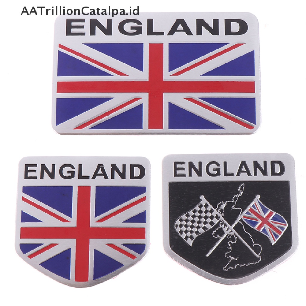 Aatrillioncatalpa 1Pc Stiker emblem logo Bendera Inggris Bahan alloy Untuk Dekorasi Mobilmotor