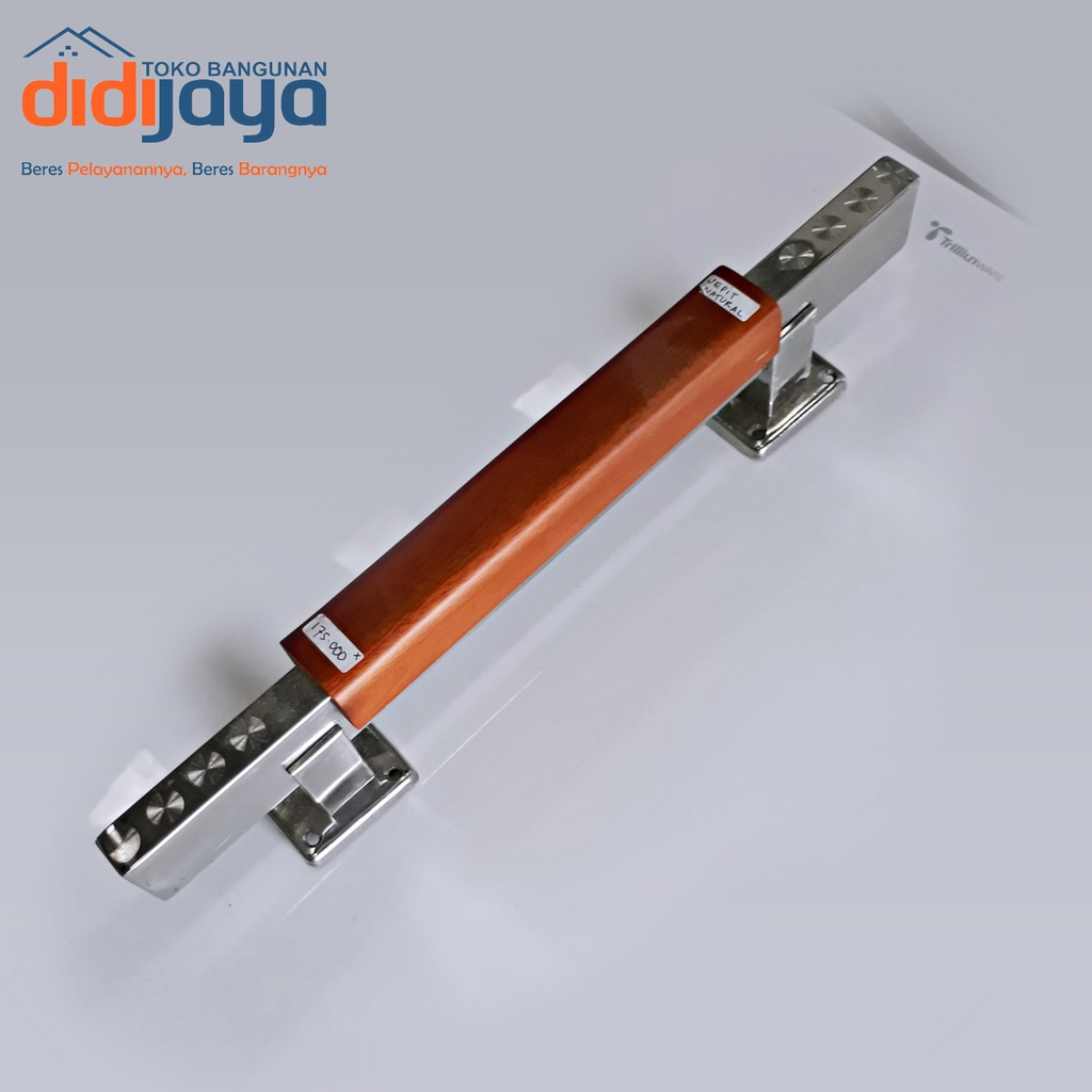 Handle Pintu Rumah Motif Kayu - Tarikan Pintu 33 cm - Gagang Pintu Stainless