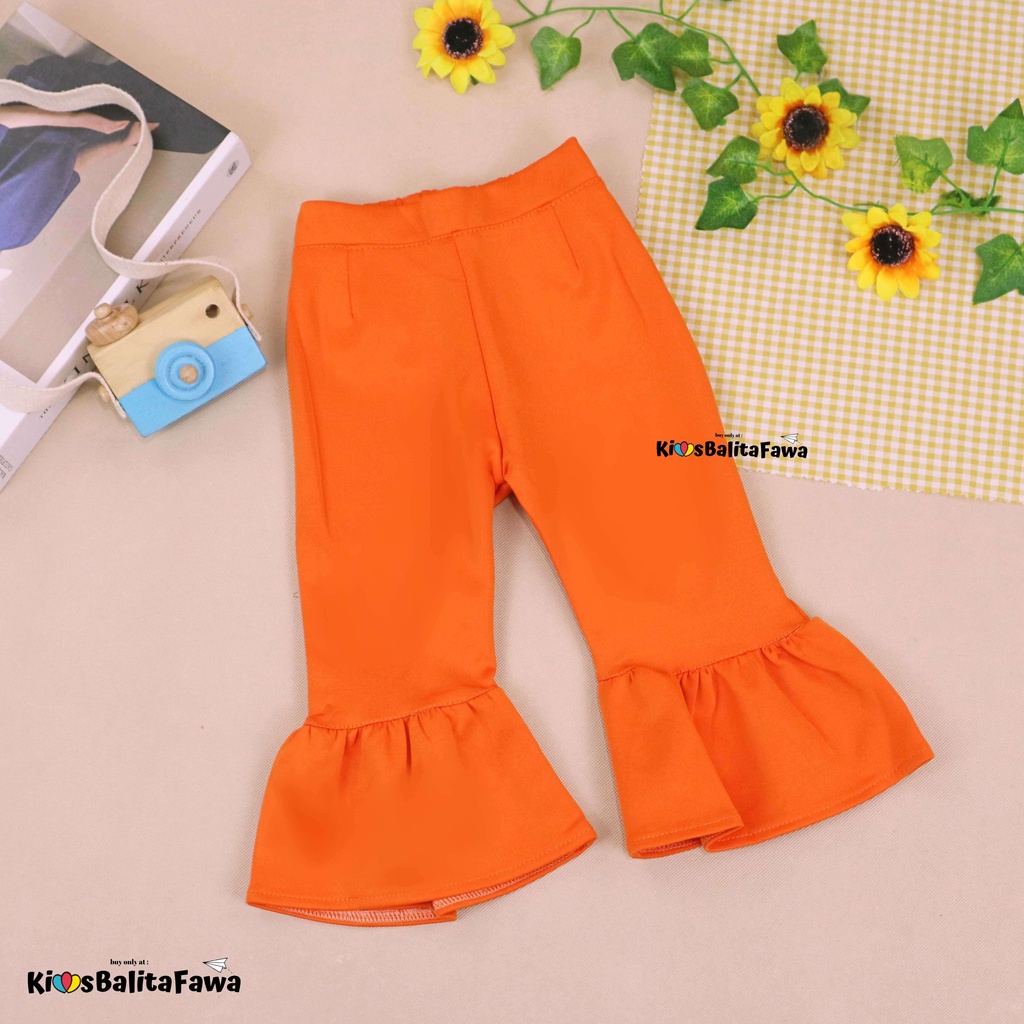 Trumpet Polos 1-7 Tahun / Celana Cutbray Adem Anak Perempuan Legging Cewek Modis Girl Lucu Panjang