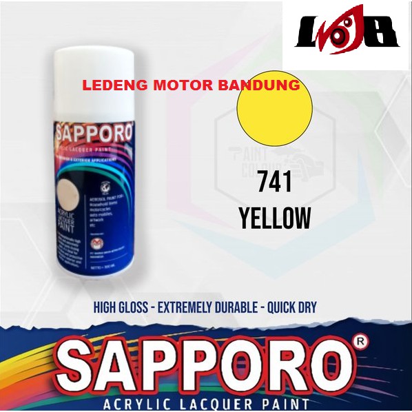 Sapporo 741 Yellow Cat Semprot Aerosol Saporo Kuning Standar