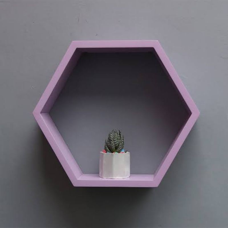 RAK DINDING HEXAGONAL / RAK AESTHETIC MODERN MURAH UKURAN 20cm