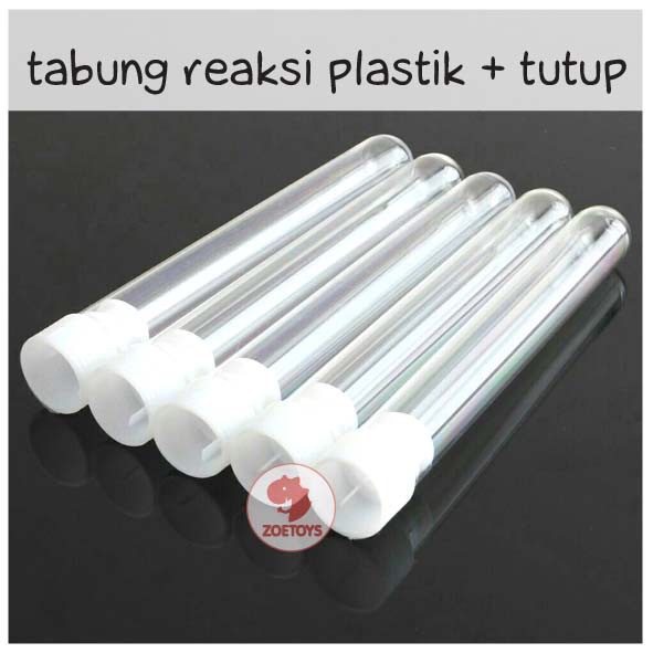 Zoetoys Tabung Reaksi Plastik + Tutup | CULTURAL SCIENCE | Test Tube | Mainan Sains Toy