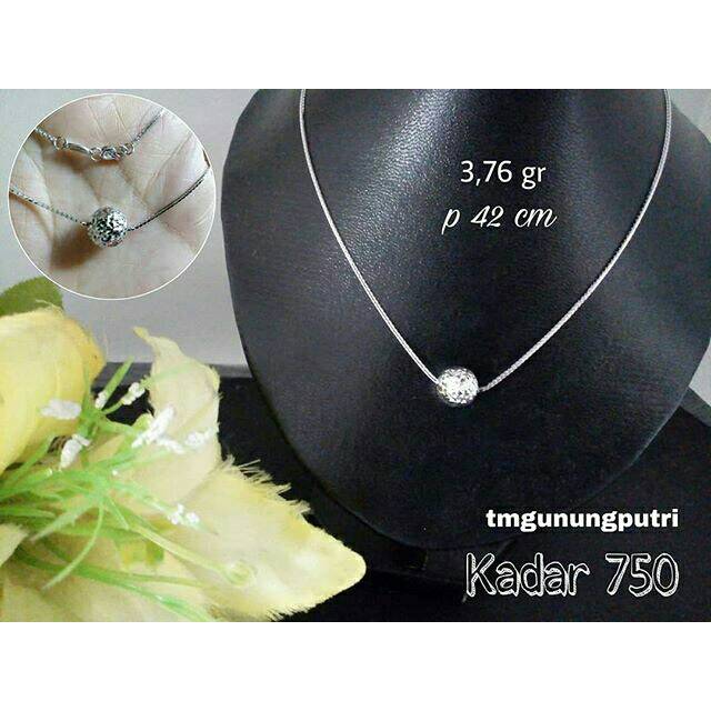 Kalung Italy Santa Putih Variasi Bola