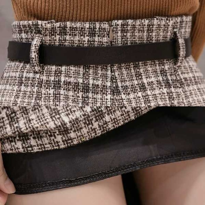 KARAKOREA 8932 Harper Skirt + Belt/Rok autumn/Midi Skirt/Rok kerja/Rok Korea Skirt