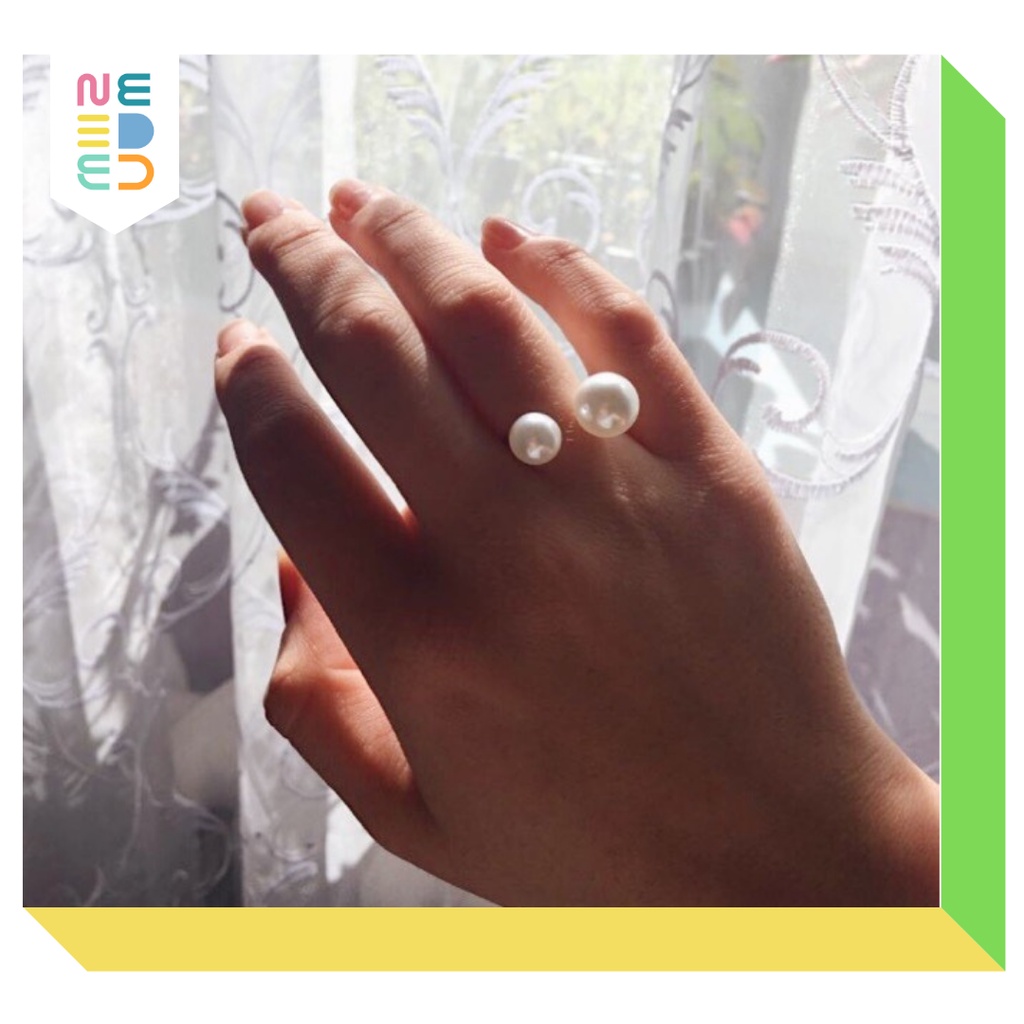 NEEDED.ID JKT | Lunox Ring / Cincin Korea Kekinian Aesthetic Modern Fashion Cantik Mutiara