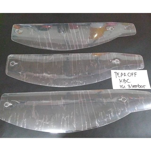 

Tear Off Clear Custom KBC. Tebal 1set isi 3lembar