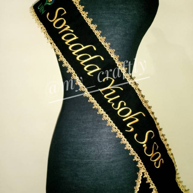 Selempang wisuda + Logo