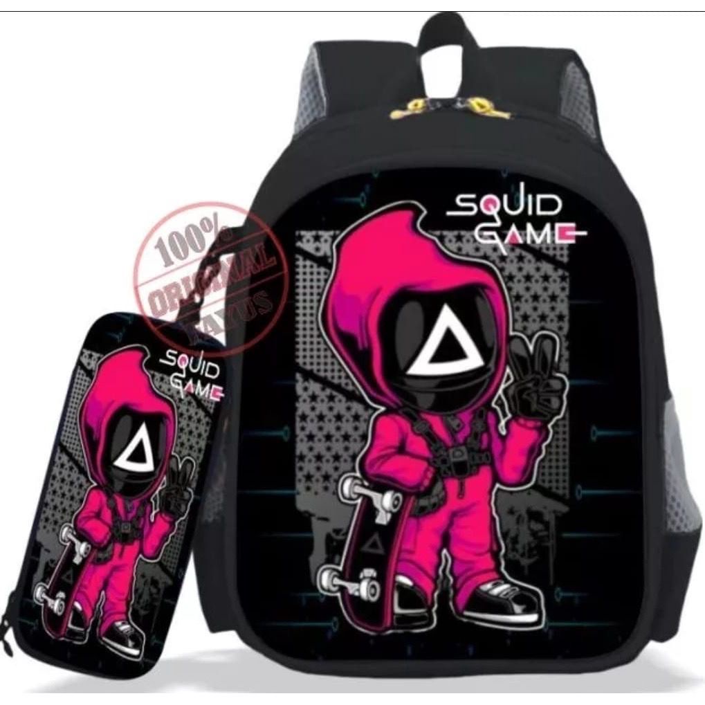 rasta_bags17 - PROMO TAS ANAK TERBARU 2021 TAS RANSEL PRIA SQUIDGAME / RANSEL ANAK COWO SEKOLAH SQUID GAME / TAS