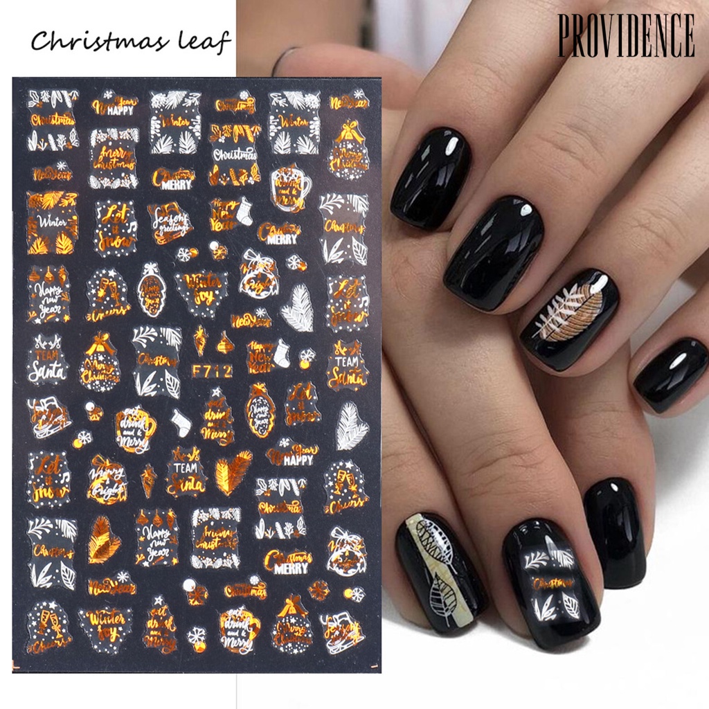 Providence Nail Sliders Various Patterns Beautify Nails Double Color Snowflakes Christmas Nail Art Foils Winter Decor for Female