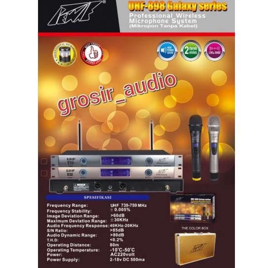 MIC WIRELESS PEWIE 898 GALAXY ,MIC PEWIE ,MIC WIRELESS ,MICROPHONE WIRELESS PEWIE UHF 898 GALAXY