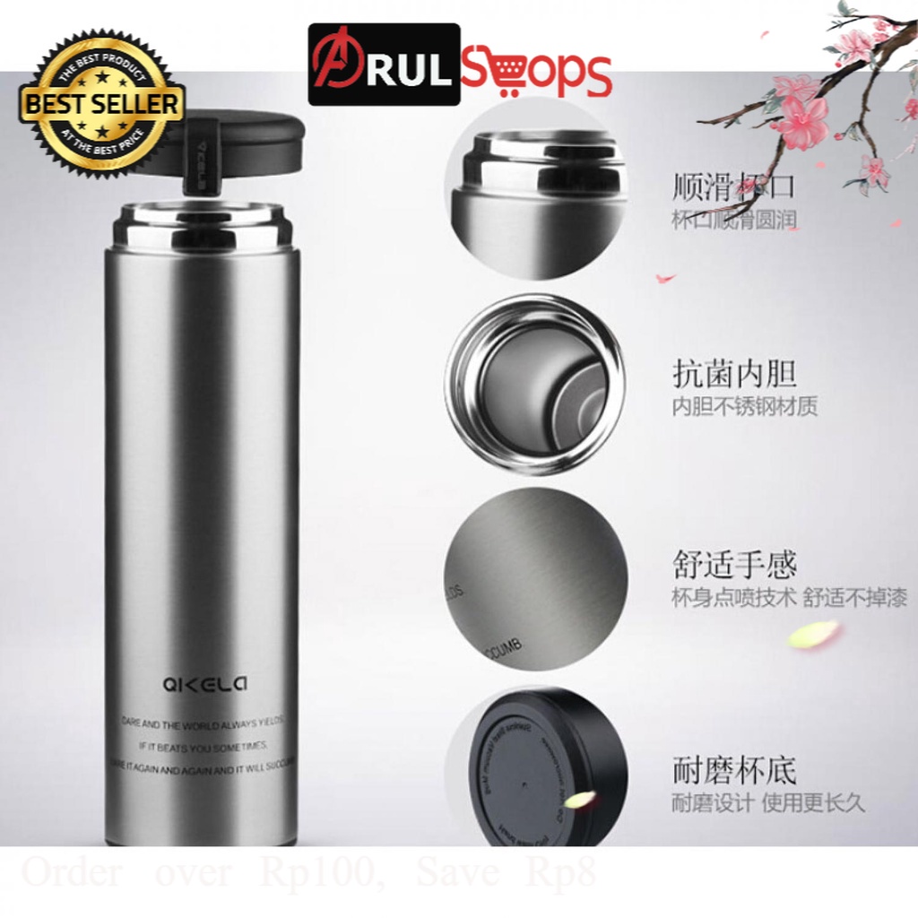 QKELA Botol Minum Thermos Stainless Steel 450ml - QBW-001