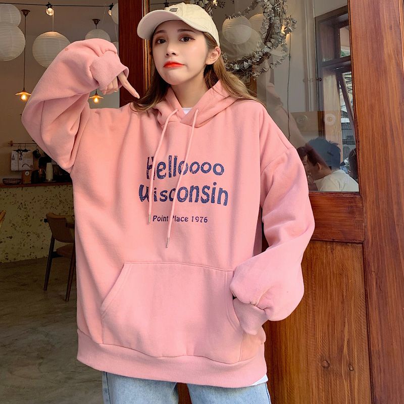 S - XXXXXXL(6XL) Hoodie Korean Style HELLOO Hay Cute BIG SIZE OVERSIZE 6XL 5XL 4XL XXXXL XXXL 2XL XL L M Jaket Sweater Hello Wisconsin Jumbo Pria Wanita Fleece Premium Peach Orange Dusty Pink Denim Blue Harajuku Street Style