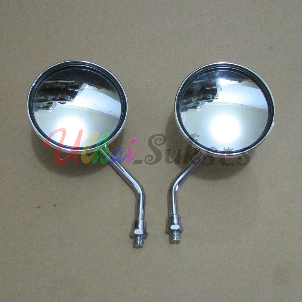 Spion Bulat Tangkai Pendek Kaca Cembung Model Mini Murah Laris