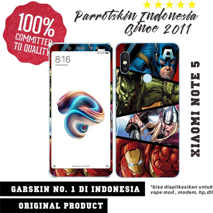 Garskin Skin Xiaomi Redmi Note 5 Avengers wars case edition PREMIUM