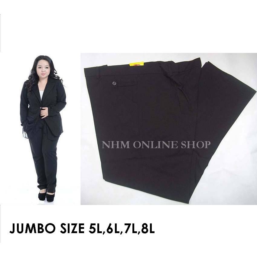 Celana Kerja Jumbo, Celana Big Size, Celana Bahan Wanita