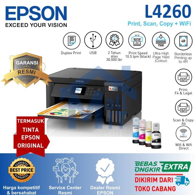 Printer Epson L4260 L 4260 L-4260 Pengganti L4160 L 4160 Wifi Duplex Belisariahenia