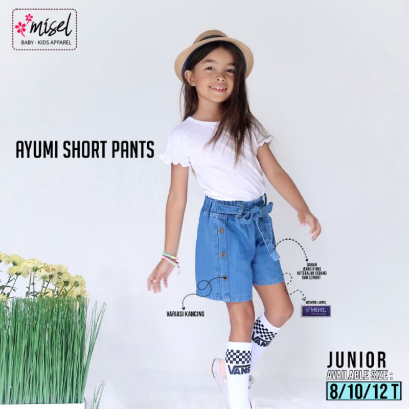 (1-7 Tahun) Celana Jeans Pendek Anak Perempuan Cewek Misel Jeans Ayumi Short Pants Usia 1 2 3 4 5 6 7 Tahun