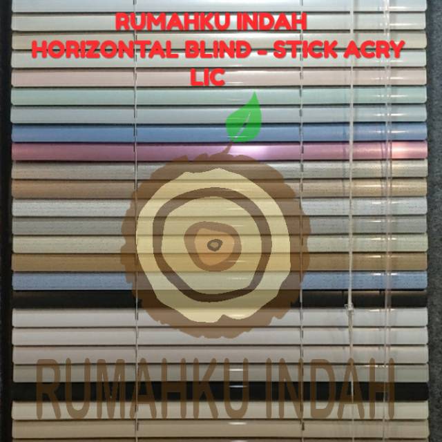 Horizontal blind wooden stripe