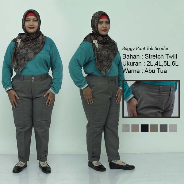 8 L - 6 L - 5 L -BAGGY PANTS Jumbo Hitam Navy Army Cream Moca Capucino Dark Grey / Celana Kerja Wanita Jumbo / Calana Kantor Big Size Wanita / Celana Karet Katun Kekinian / Celana Bahan Formal Jumbo Model Terbaru / Celana Seragam Wanita Modern