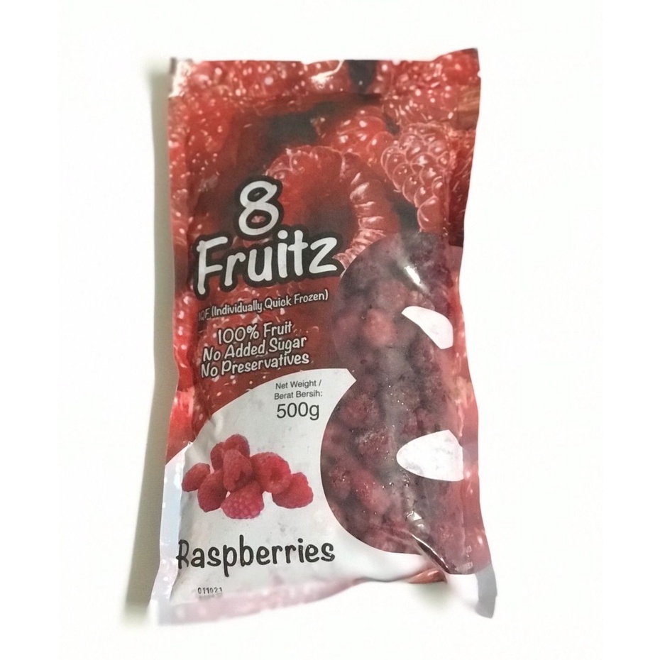 8 Fruitz IQF Raspberry Frozen 500 gr