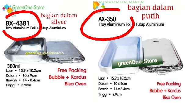 Aluminium Foil Cup Ax-350 / Bx-4381 + Tutup