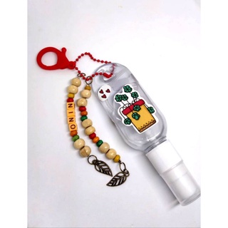 Image of thu nhỏ botol hand sanitizer gantung lucu spray 30 ml gantungan manik custom nama #3