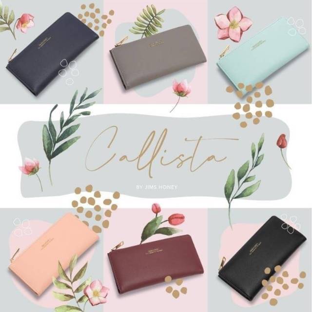 JIMSHONEY CALLISTA WALLET ORIGINAL DOMPET PANJANG WANITA DESIGN MINIMALIS JH JIMSHONEY
