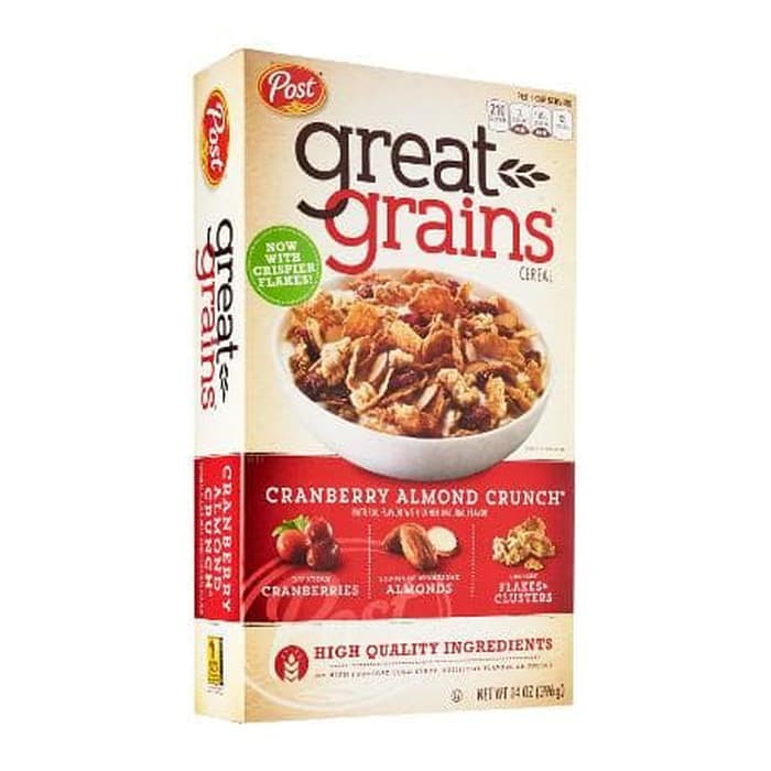 

#HANDCARRY Post Great Grains Cereal Cranberry Almond Crunch 396g - UFOHCR2036
