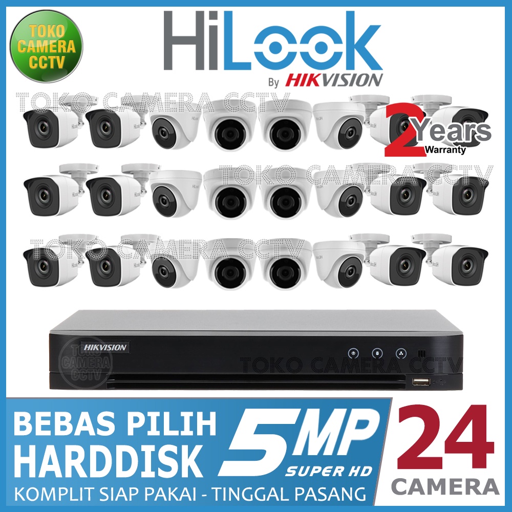 PAKET CCTV HILOOK 5MP 32 CHANNEL 24 KAMERA