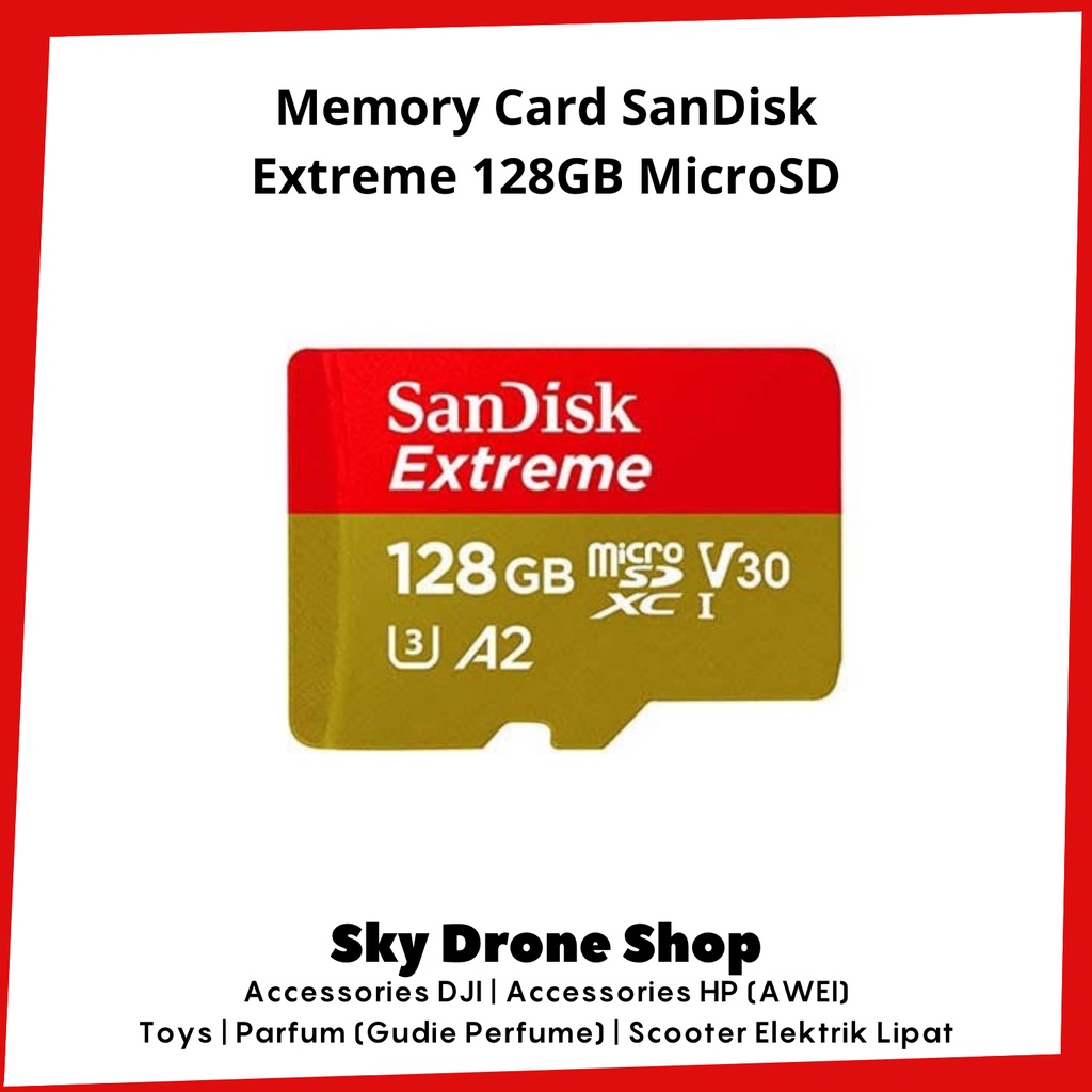 Jual Memory Card Micro SD Sandisk Extreme 128GB DJI Mavic 3 Mini 3 Pro