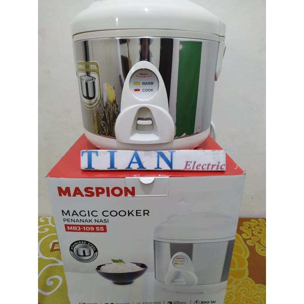 MASPION MRJ-109SS Magic Cooker / Penanak Nasi 1,2 Liter Stainless Stell