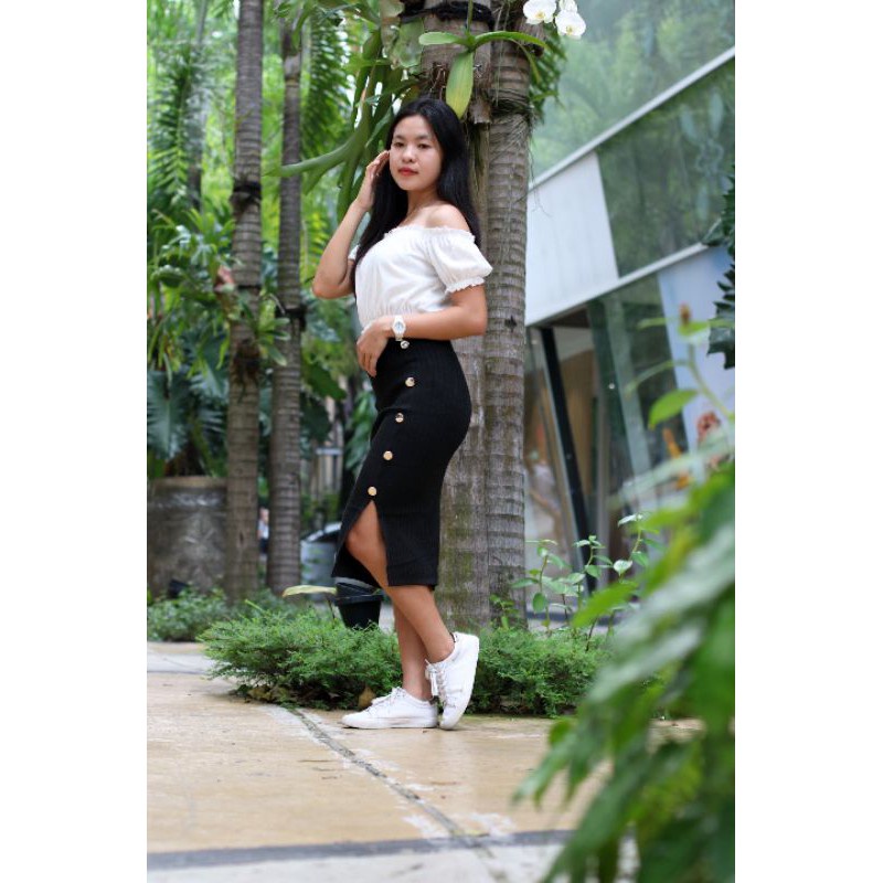 ZAZA_FASHION Rok Wanita Terbaru IMPORT Real Pict Rok Wanita Korea Veloni fit to L-7