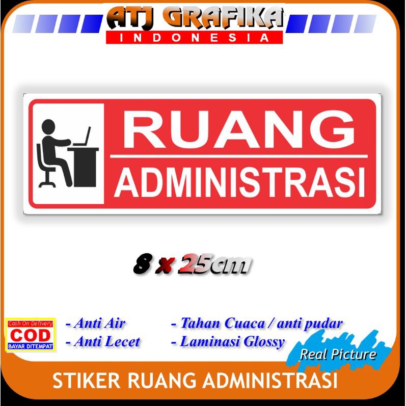 

Stiker ruang administrasi ruang khusus kantor toko sticker administration