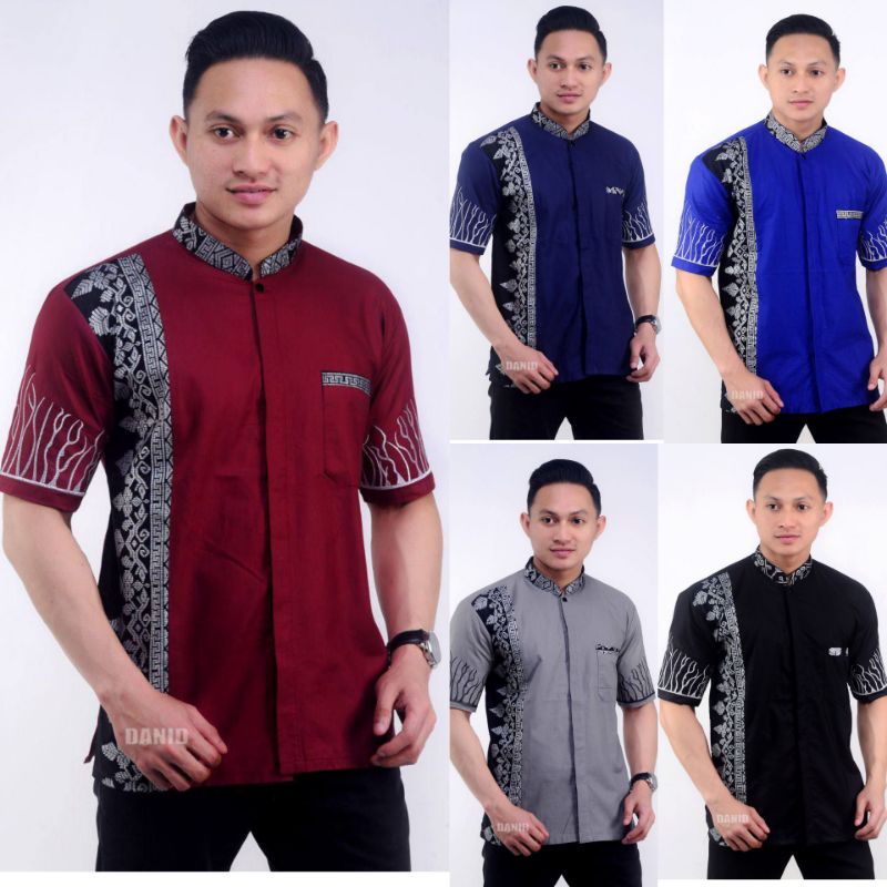 BAJU MUSLIM PRIA/ KOKO KOMBINASI / BATIK PRIA BORDIR