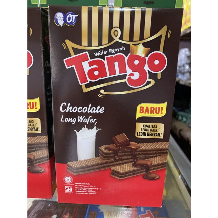 

Wafer-Biskuit- Wafer Tango Coklat 7Gr 1Box Isi 20 Pcs X 7 Gram -Biskuit-Wafer.