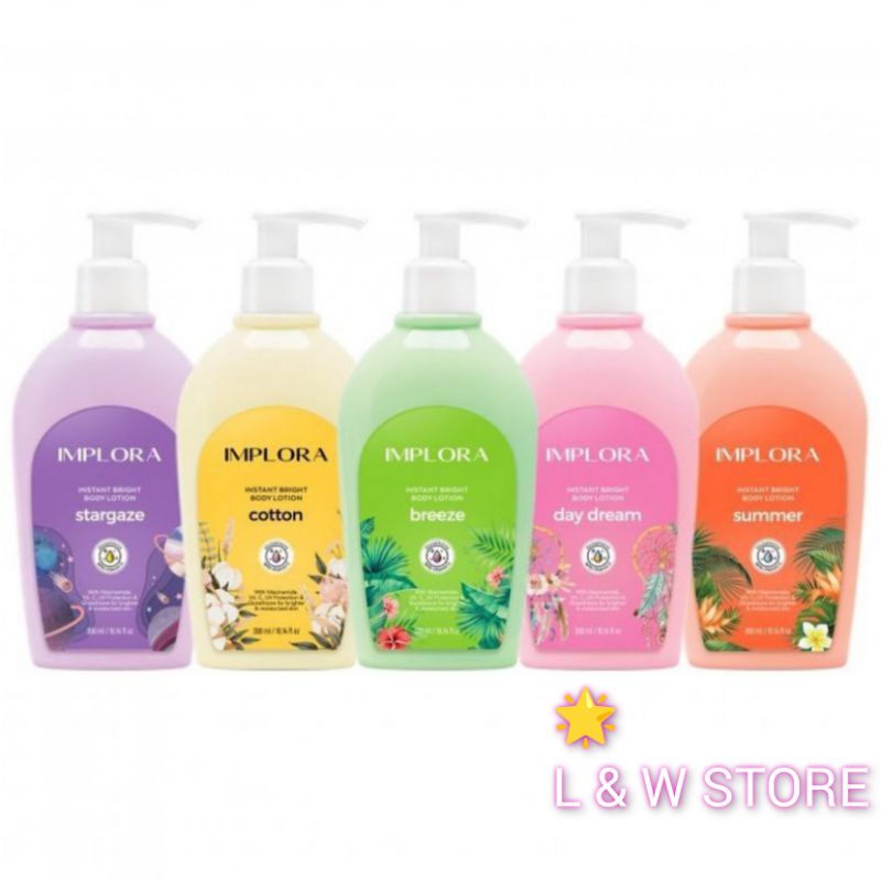 IMPLORA Instant Bright Body LOTION 300ml/Lotion Implora/Hand Body