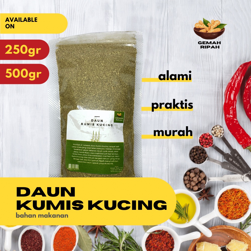 

Daun Kumis Kucing Bubuk 250gram 500gram 1kgDaun Kumis Kucing Premium Bubuk Remujung Kumis Kucing Tanaman Obat Herbal Alami Masuk Angin EncokObat Asam Urat Kolesterol Nyeri Sendi Rematik Pelancar Haid Detox Tubuh Daya Ingat Sakit Pinggang Kencing Batu