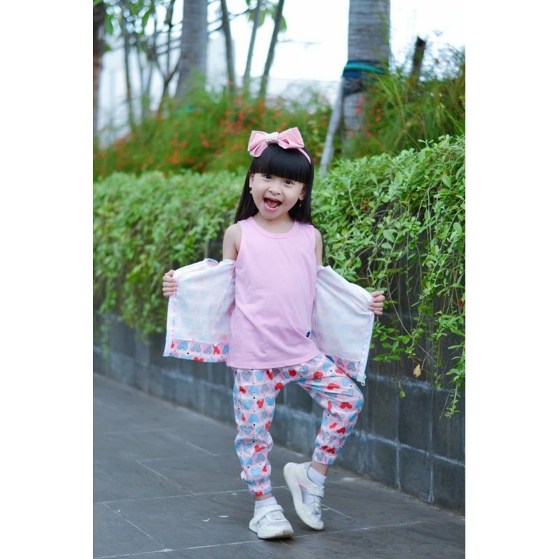 Jaket Anak Setelan Anak Jaket 3in1 Zipper Hoodie Bloom