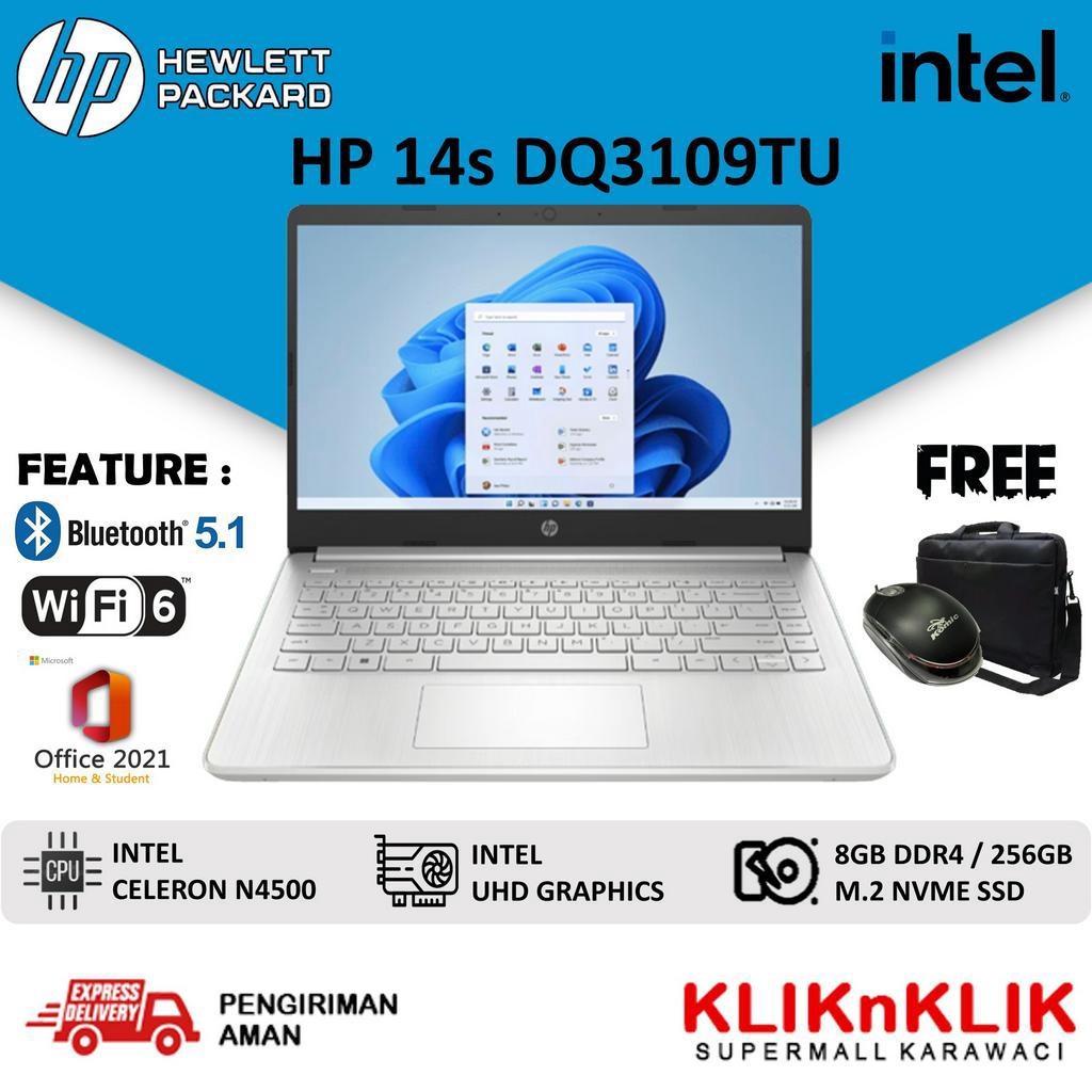 LAPTOP BARU MURAH HP 14S DQ3109TU INTEL N4500 8GB 256GB SSD 14 INCH WIN 11 HOME OHS