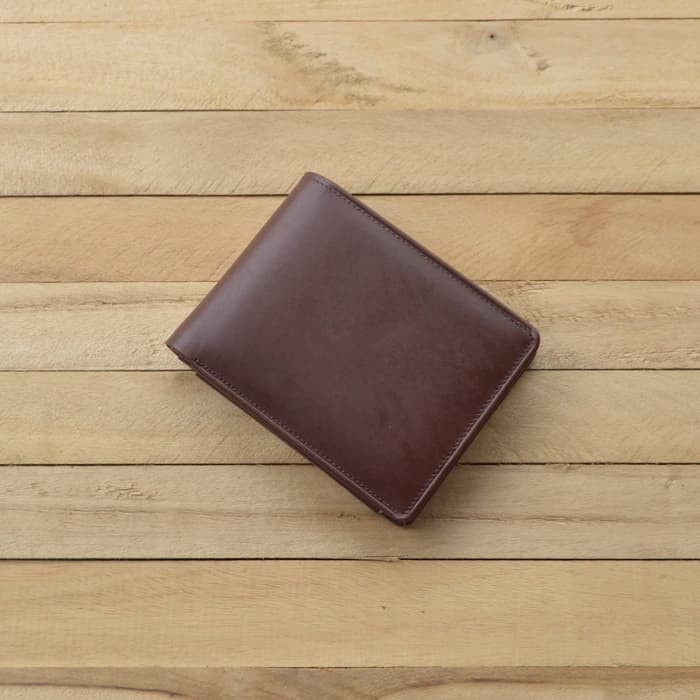 dompet pria kulit asli unik model tiga dimensi warna coklat PHWL065