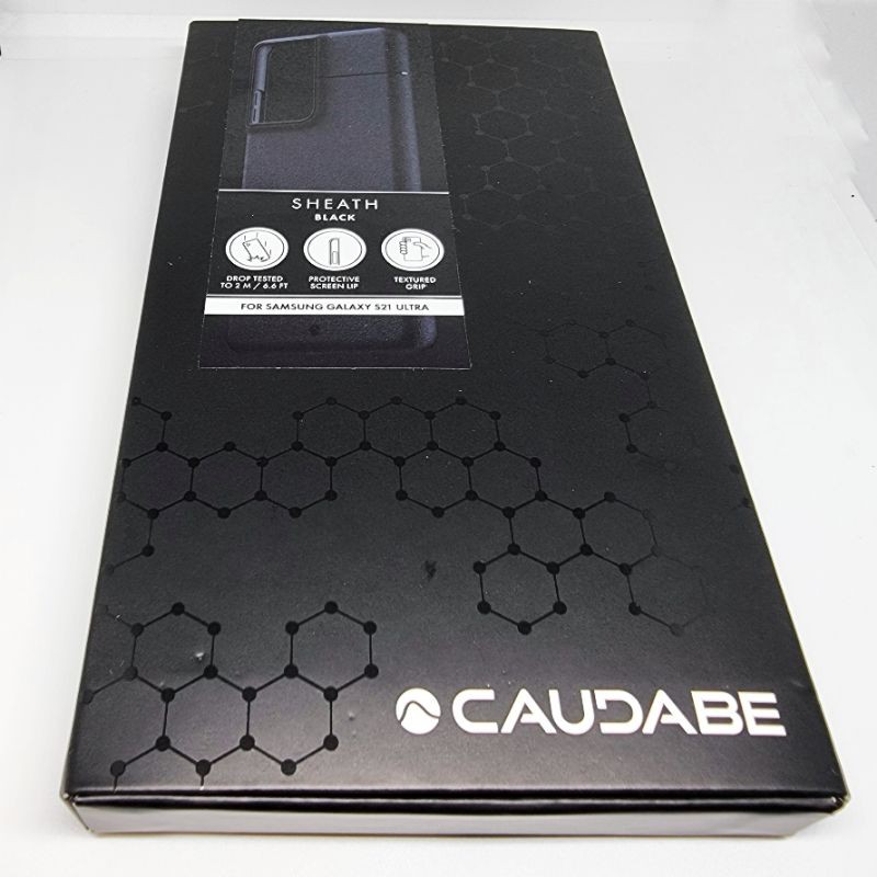Caudabe Sheath case Samsung Galaxy S21 Ultra G5 Soft Casing S21 Ultra Black Original