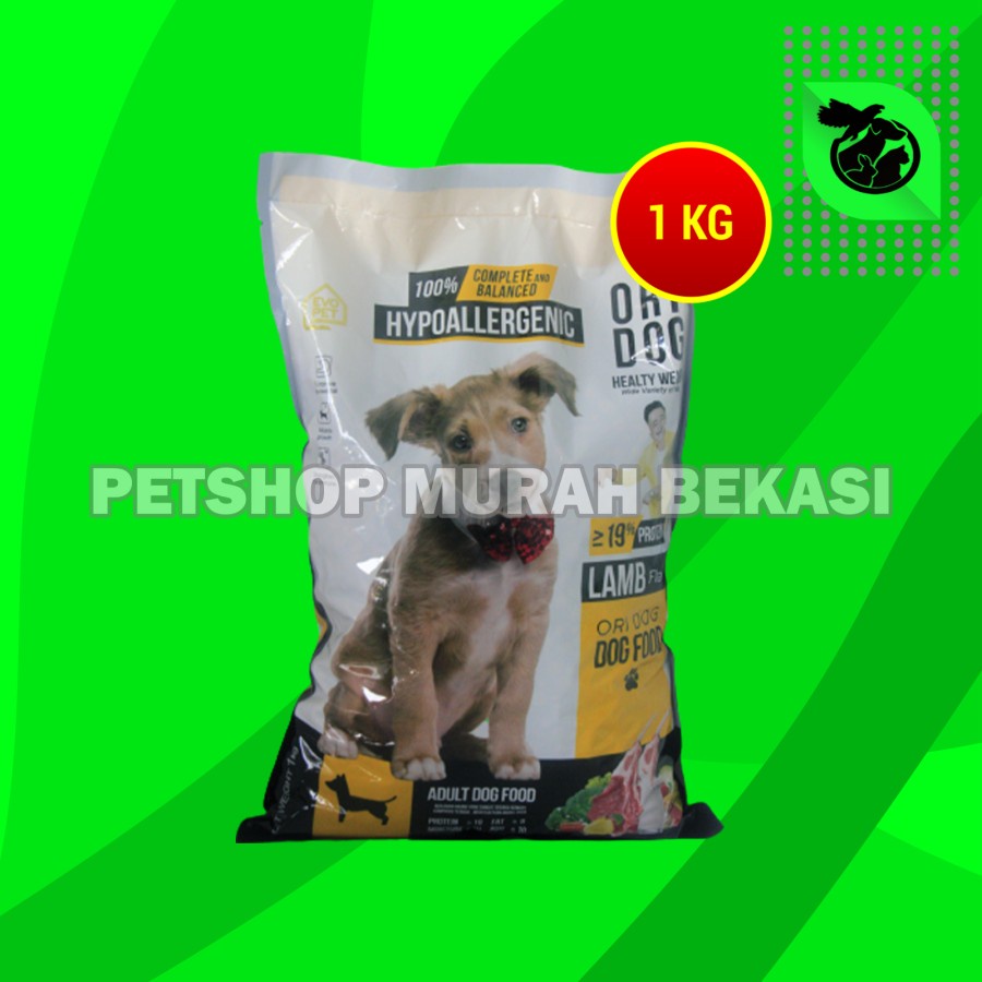 Makanan Kering Anjing Dewasa Ori Dog Food Lamb Domba Adult Repack 1 KG