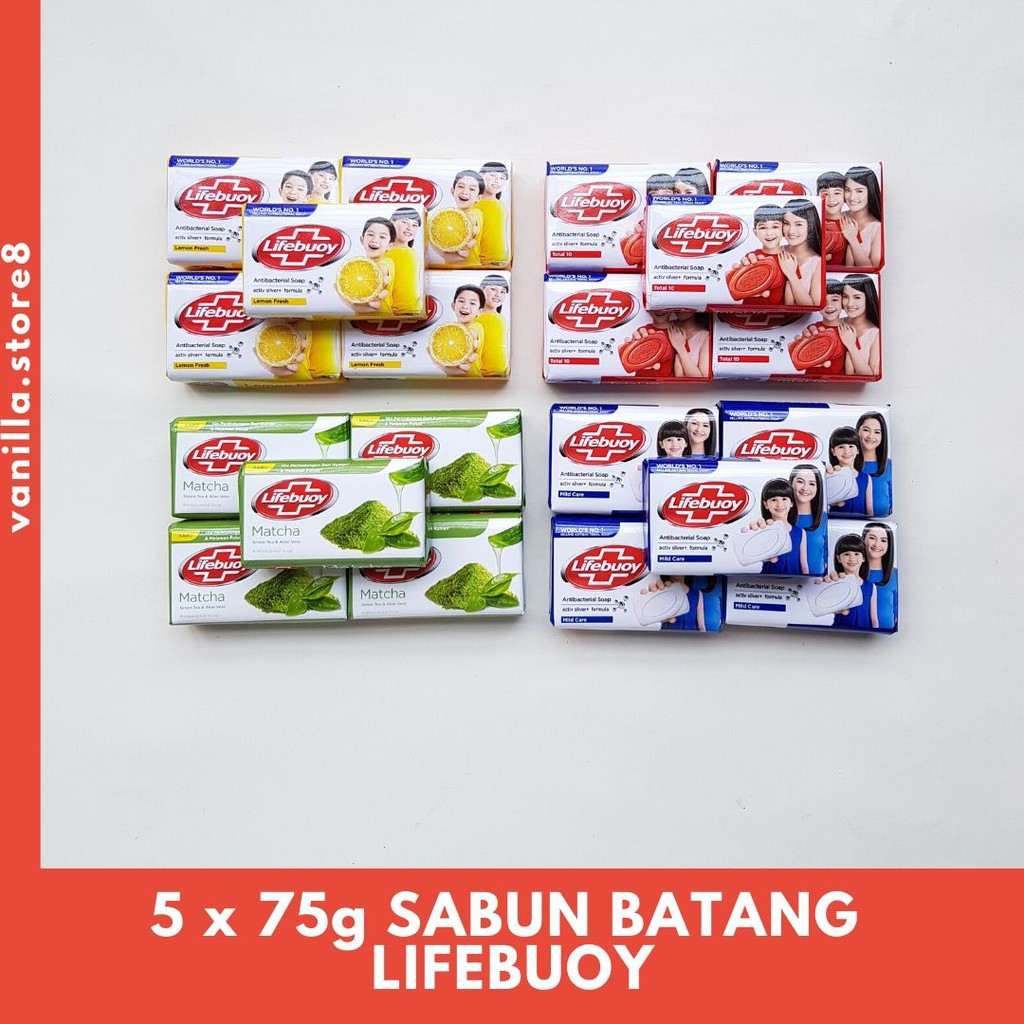 LIFEBUOY SABUN BATANG ISI 5pcs @75gram