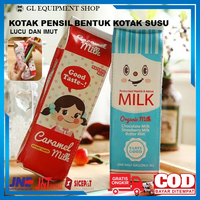 

Kotak Tempat Pensil Anak Laki Laki Cowok dan Perempuan Cewek Bentuk Kotak Susu Milk Lucu Cute Murah