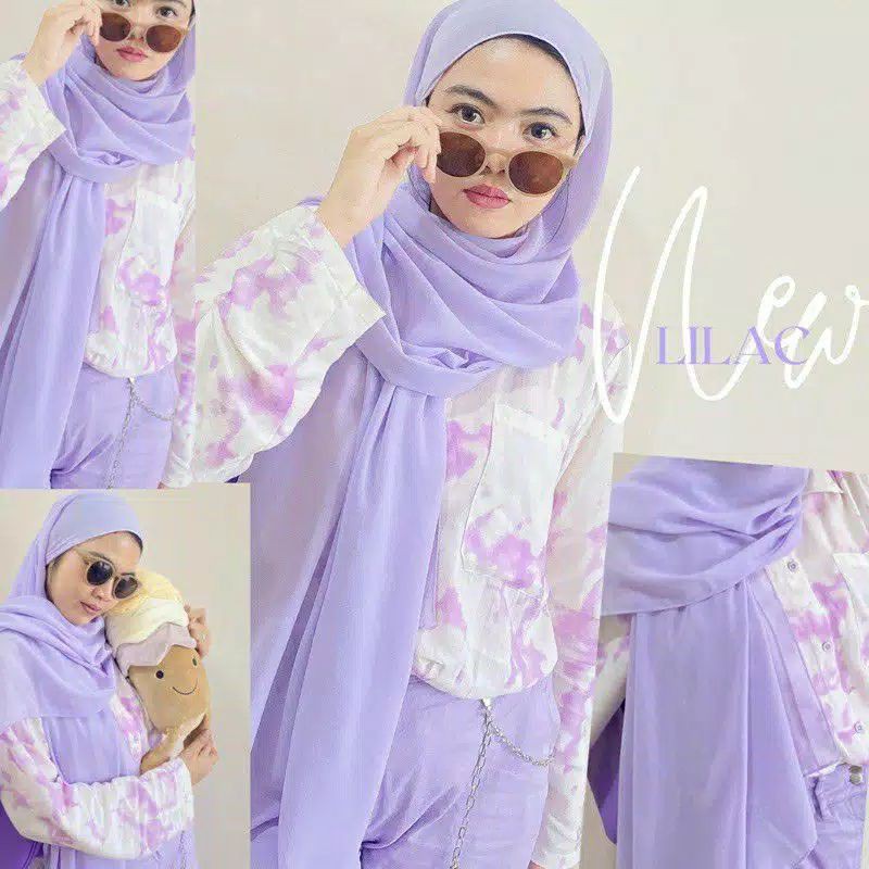 PASHMINA LILAC SPESIAL PROMO / PASHMINA LILAC CERUTY BABYDOLL