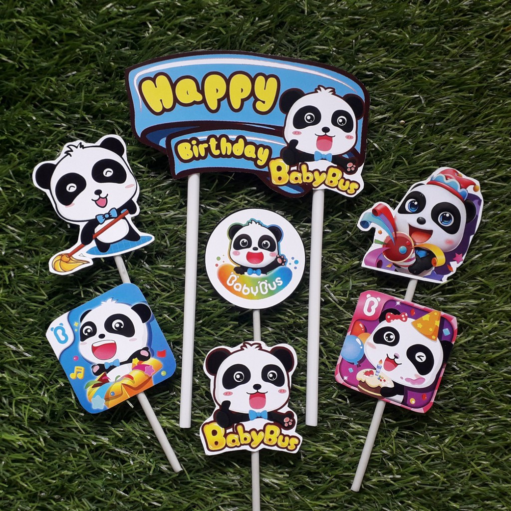 hiasan kue ulang tahun topper toper cake karakter baby bus babybus BABY BUS