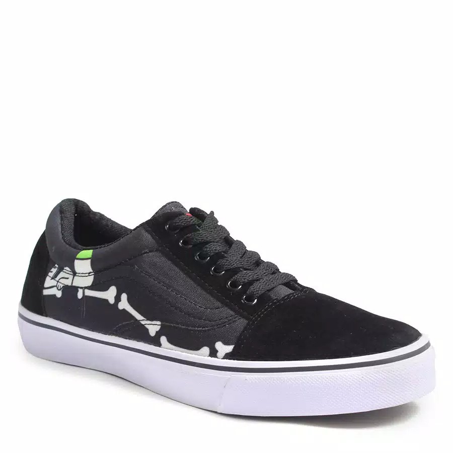 SEPATU VANS AUTHENTIC FULL BLACK HITAM POLOS WHITE PUTIH OLDSKOOL ERA ICC IFC DT